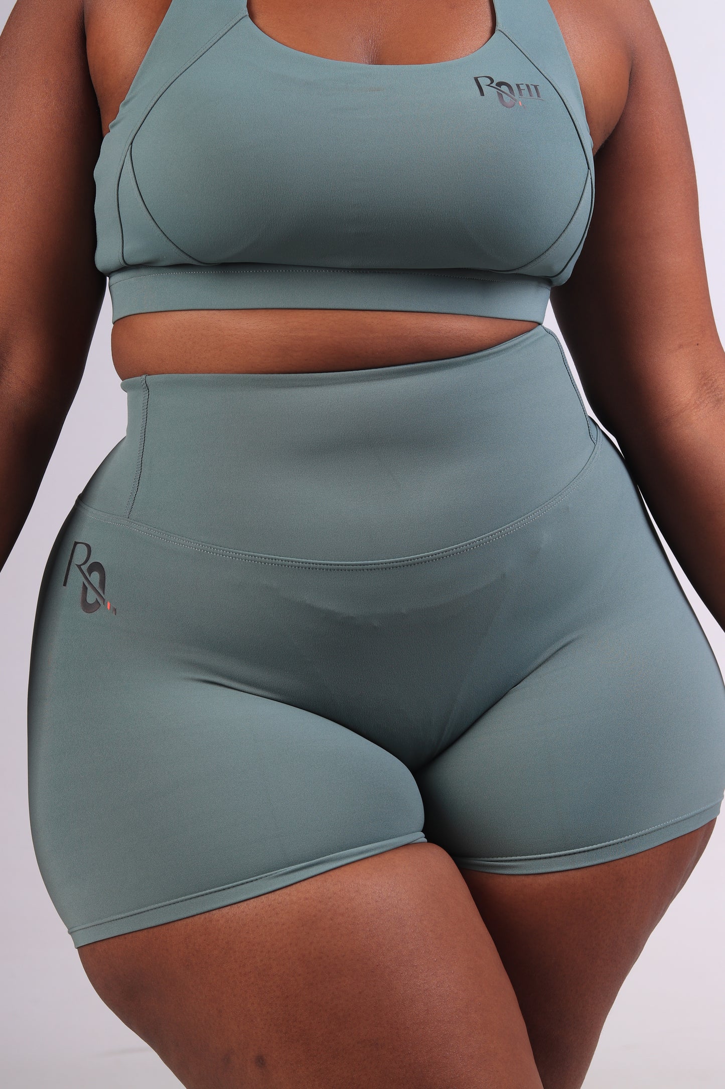2 Piece Seamless Shot Tights with Cross Sport Bra
